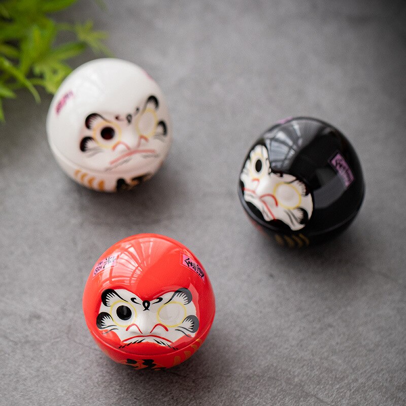 Japanese Fortune Daruma Doll Ceramic Decor