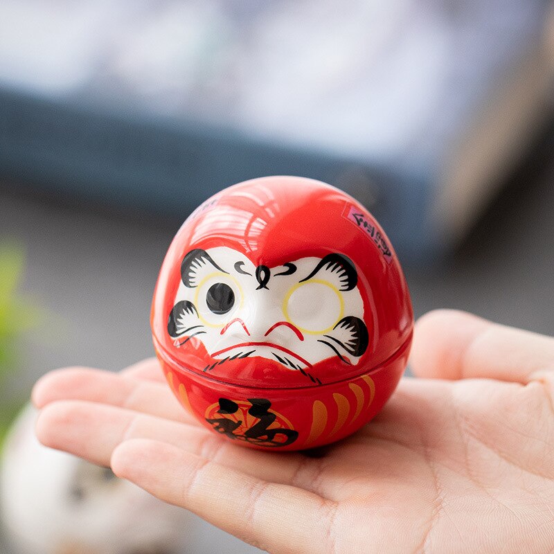 Japanese Fortune Daruma Doll Ceramic Decor