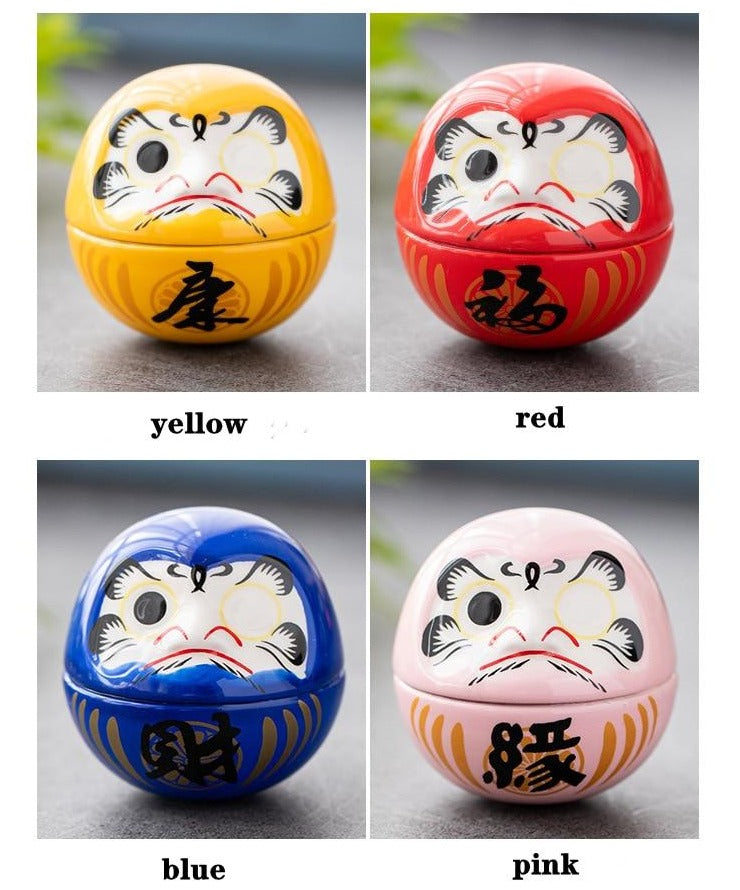 Japanese Fortune Daruma Doll Ceramic Decor