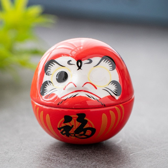 Japanese Fortune Daruma Doll Ceramic Decor