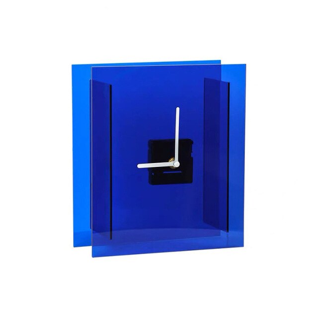 Nordic Artistic Klein Blue Acrylic Clock Vase