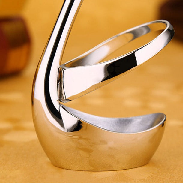 Elegant Swan Stainless Steel Spoon Fork Holder