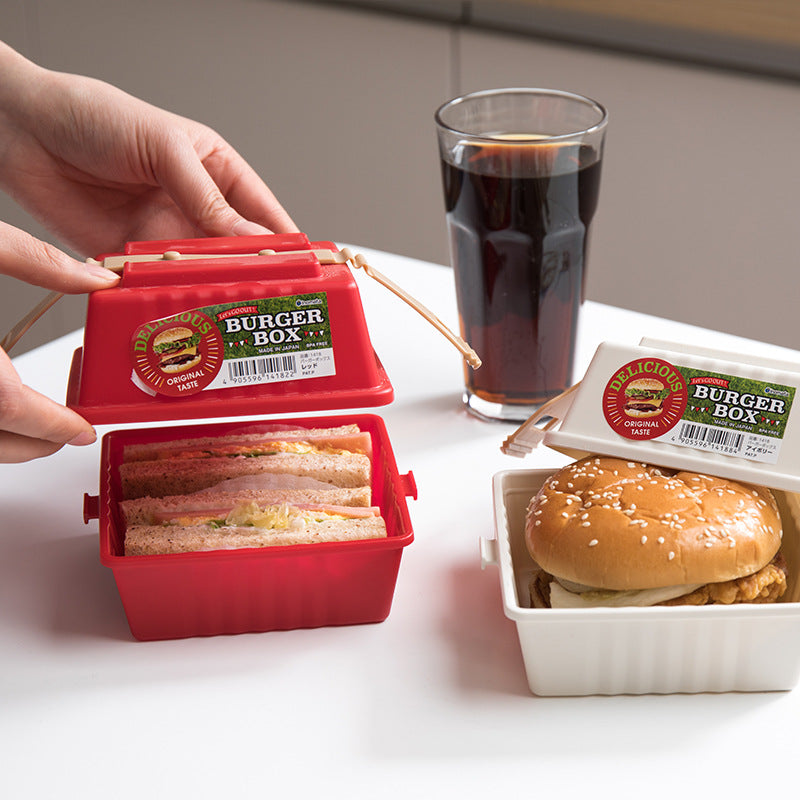 Portable Hamburger Lunch Containers Storage Box