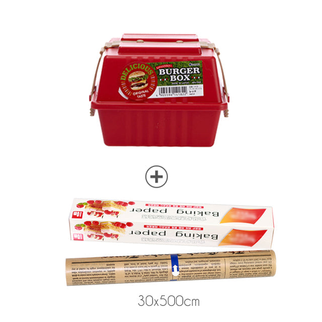 Portable Hamburger Lunch Containers Storage Box